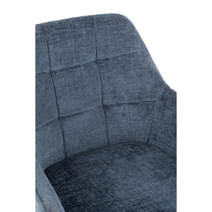 J-Line Stoel Louna Blauw – Ijzer & Acryl – Modern Comfort met Armleuningen