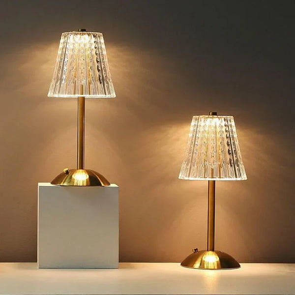 Gouden Kristallen Tafellamp – Elegante Woonverlichting met Sprankelend Design