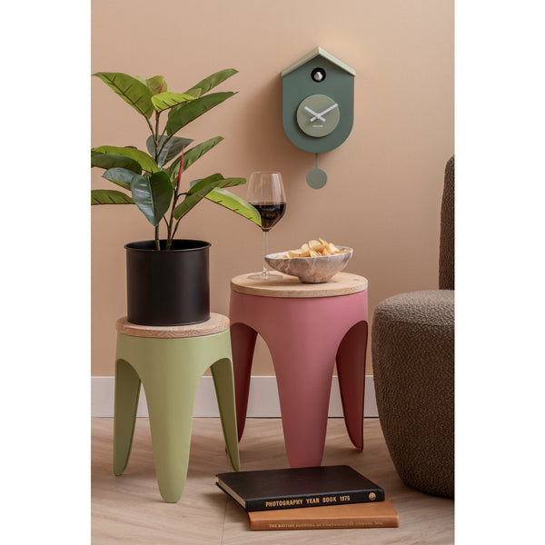 Krukjesset Dubbel Funky – Kleurrijke Retro Houten Top voor Woondecoratie