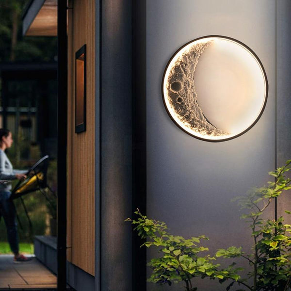 Elif Moderne Maansvormige Buitenwandlamp – IP65 Waterdicht LED Armatuur voor Tuin & Terras