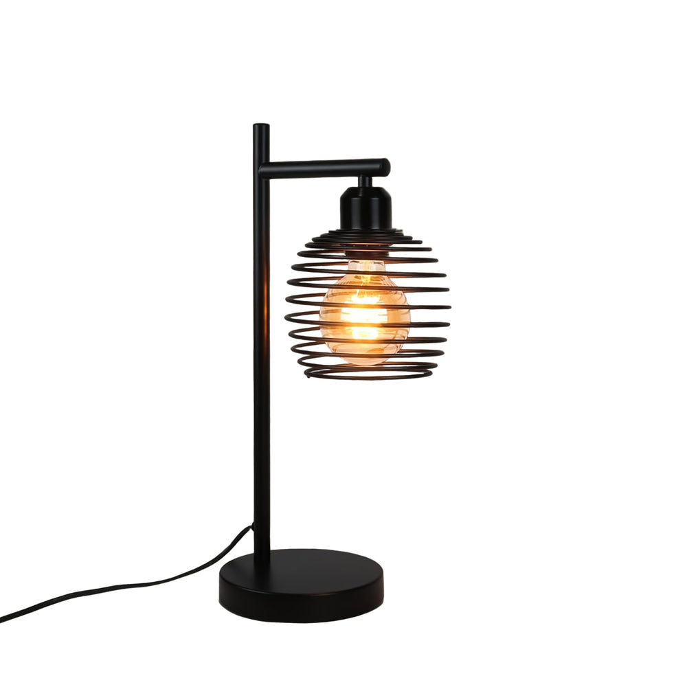 Verstelbare Retro Industriële Tafellamp – Vintage Bureaulamp met E27 Fitting, Zwarte Afwerking