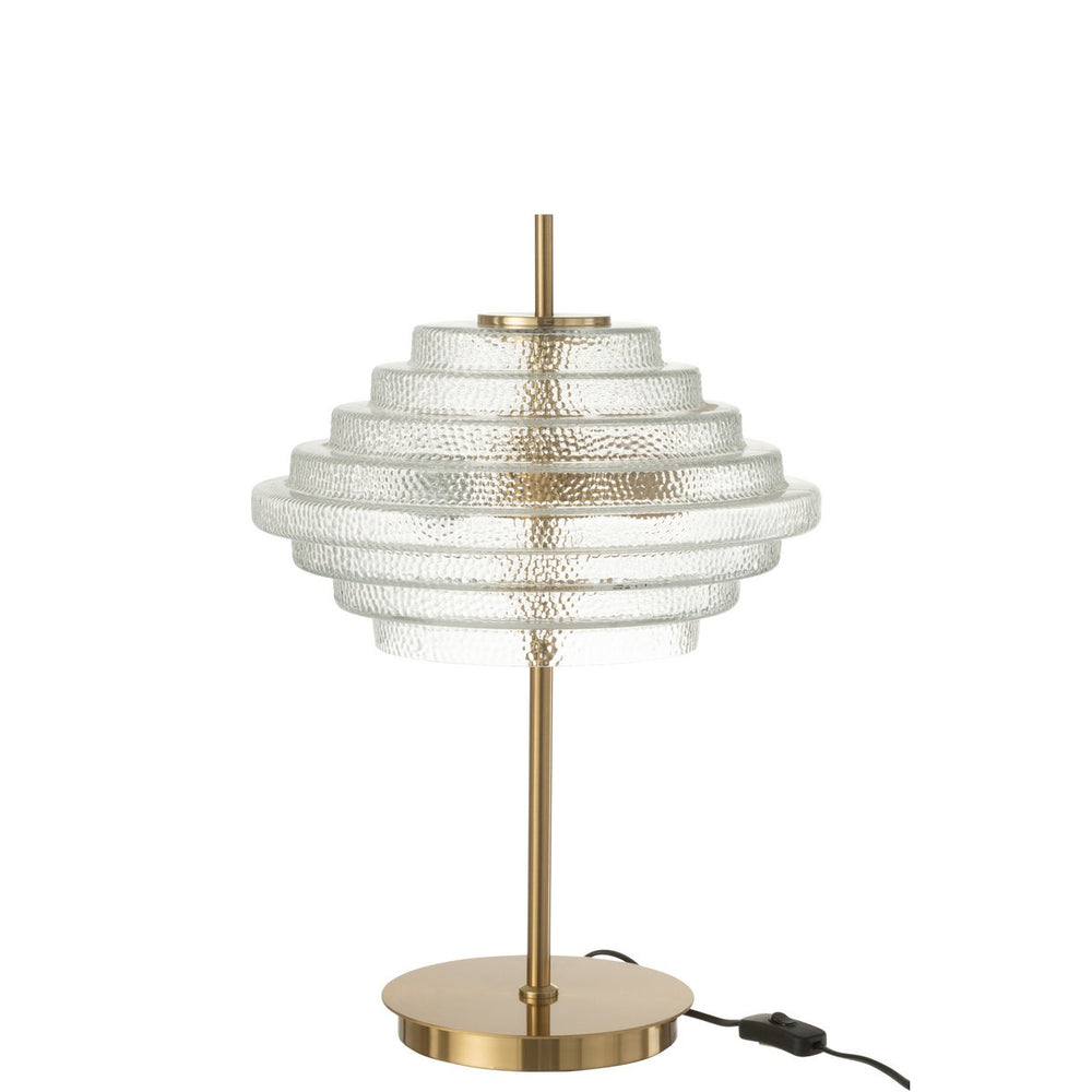 J-Line Tafellamp Led – Goud Metaal & Glas – Luxe Design Verlichting