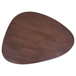 Salontafel Kiva – Espresso Mangohout – Organische Kiezelvorm – 107x80 cm