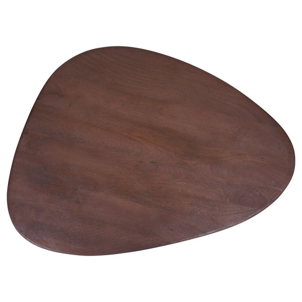 Salontafel Kiva – Espresso Mangohout – Organische Kiezelvorm – 107x80 cm