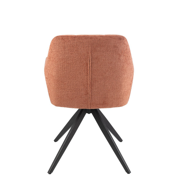 J-Line Stoel Louna Oranje – Ijzer & Acryl – Moderne Eetkamerstoel met Comfort