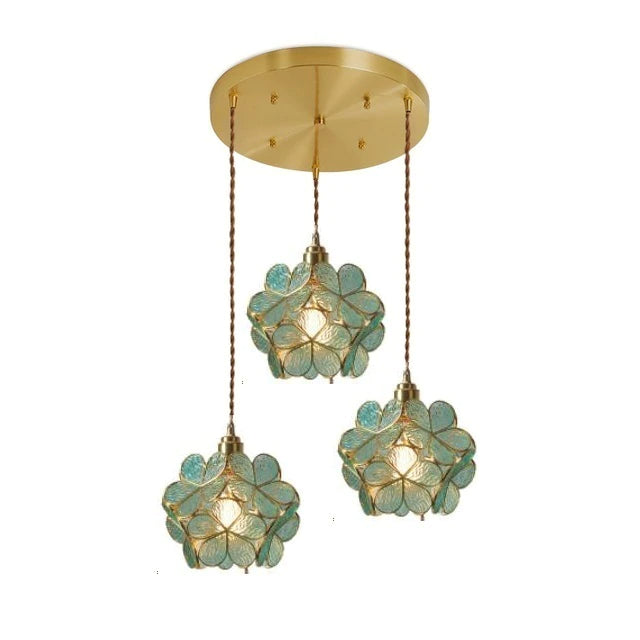 Elegante Bloemvormige Hanglamp – Petal-Style Glazen Kroonluchter