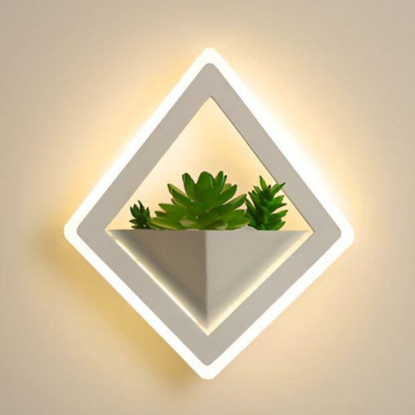 Minimalistische Scandinavische Wandlamp Artistiek Plantdesign met Sfeervolle LED Verlichting