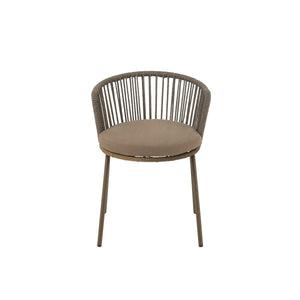 J-Line Stoel Toa – Metaal & Touw – Bruin – Comfortabel & Stijlvol Design