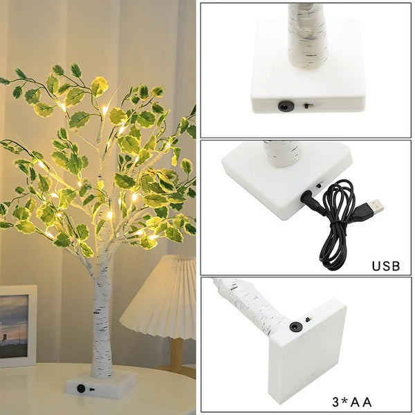 LED Bladboom voor Woondecoratie – Feestelijke Verlichte Binnendecoratie