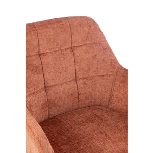 J-Line Stoel Louna Oranje – Ijzer & Acryl – Moderne Eetkamerstoel met Comfort
