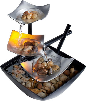 Elegante Bladstroom Binnenfontein – Rustgevend Waterornament voor Huis en Kantoor
