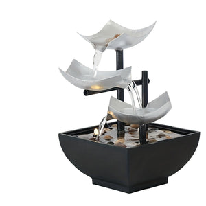 Elegante Bladstroom Binnenfontein – Rustgevend Waterornament voor Huis en Kantoor