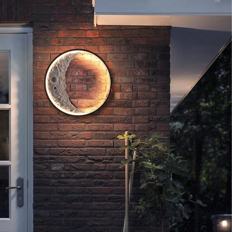 Elif Moderne Maansvormige Buitenwandlamp – IP65 Waterdicht LED Armatuur voor Tuin & Terras
