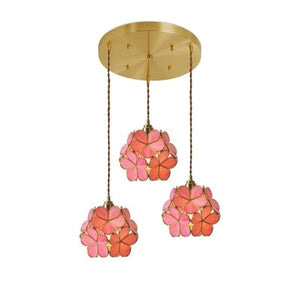 Elegante Bloemvormige Hanglamp – Petal-Style Glazen Kroonluchter