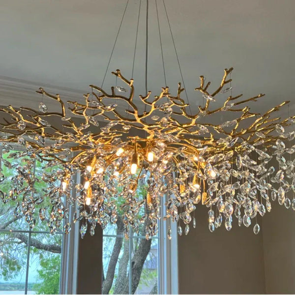 Elegante Takkenkroonluchter Plafondlamp – Moderne Kristallen Hanglamp