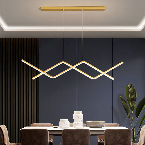 Design LED Hanglamp – Moderne Eettafel Verlichting in Goud of Zwart