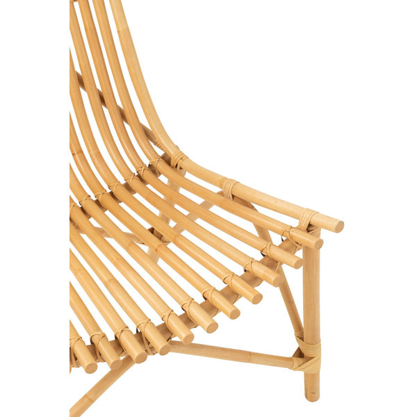 J-Line Stoel Naturel – Rotan – Handgemaakte Loungefauteuil met Organische Vorm