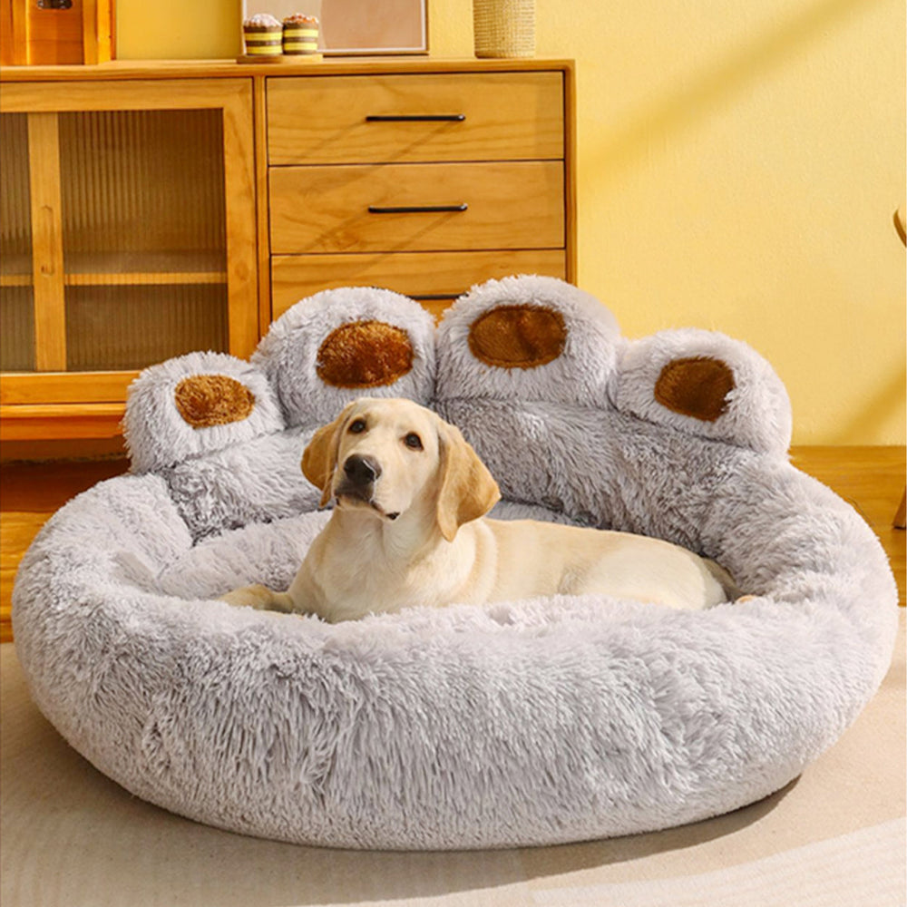 PawPlush Huisdierenbed – Zacht Pootvormig Katten- & Hondenbed voor Ultiem Comfort