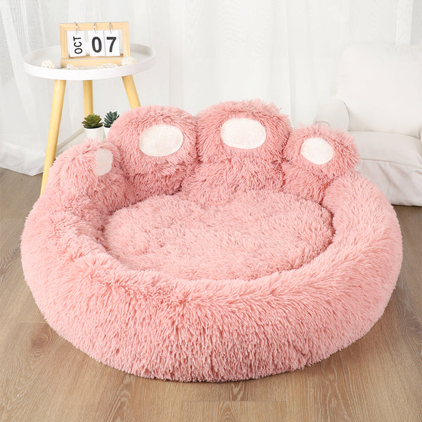 PawPlush Huisdierenbed – Zacht Pootvormig Katten- & Hondenbed voor Ultiem Comfort