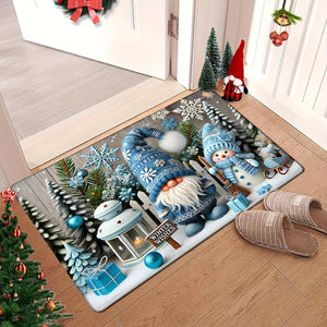 Winter Deurmat met Sneeuwpop – Kerst Welkomstmat voor Binnen & Buiten | 40x60 & 50x80 cm