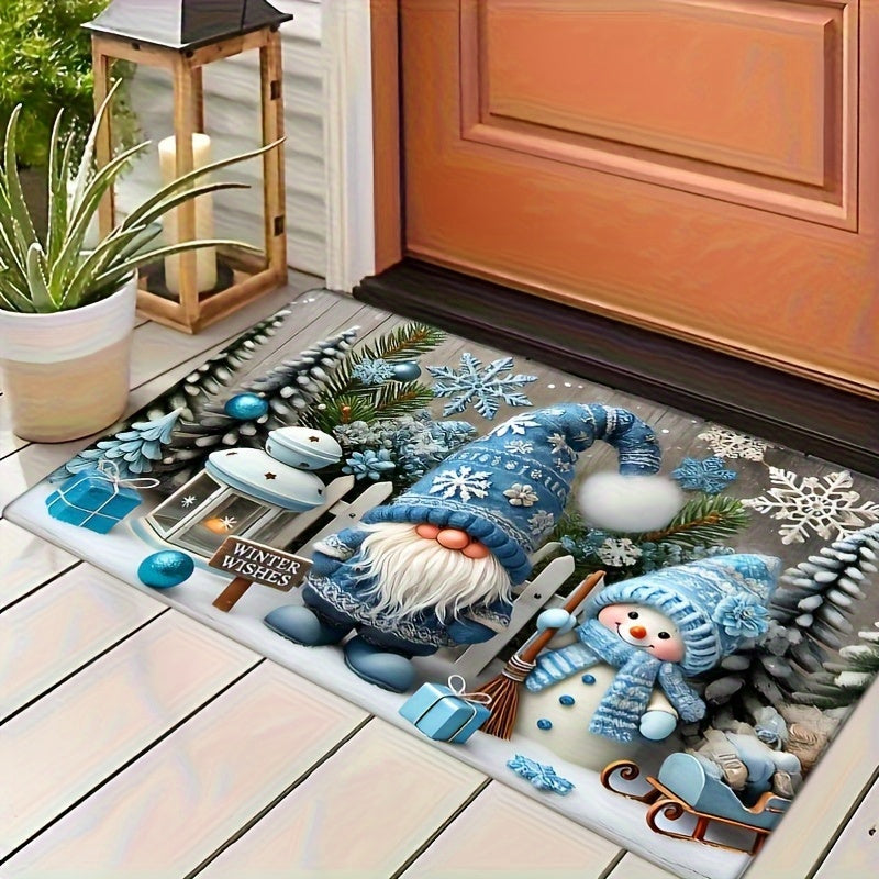Winter Deurmat met Sneeuwpop – Kerst Welkomstmat voor Binnen & Buiten | 40x60 & 50x80 cm