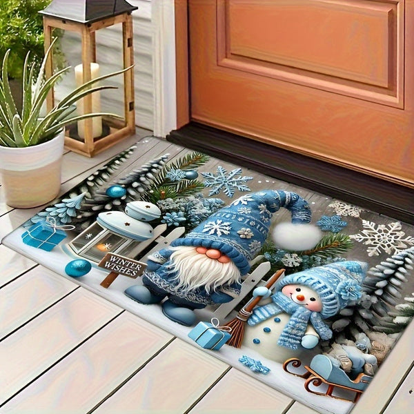 Winter Deurmat met Sneeuwpop – Kerst Welkomstmat voor Binnen & Buiten | 40x60 & 50x80 cm