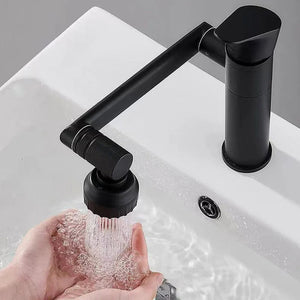 360° Draaibare Keuken en Badkamerkraan met Zwarte Finish Modern en Flexibel Ontwerp