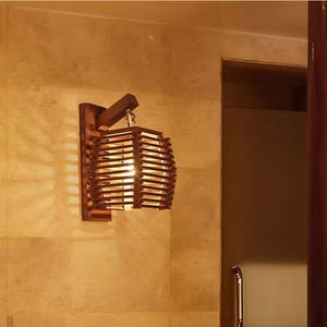Creatieve Bamboe Wandlamp  Natuurlijke Houten Verlichting voor Gezellige Sfeer