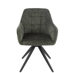 J-Line Stoel Louna Groen – Ijzer & Acryl – Comfortabele Designstoel met Armleuningen