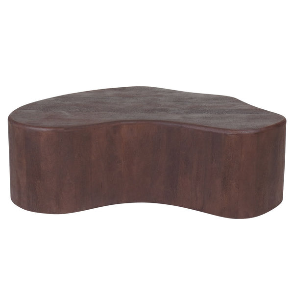 Salontafel Zina 107x80 cm – Espresso Mangohout | Unieke Organische Vorm & Robuuste Kwaliteit