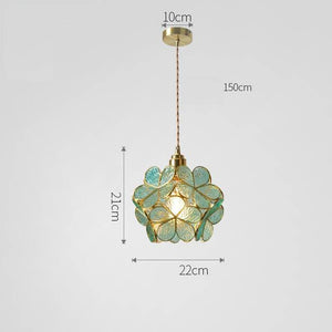 Elegante Bloemvormige Hanglamp – Petal-Style Glazen Kroonluchter
