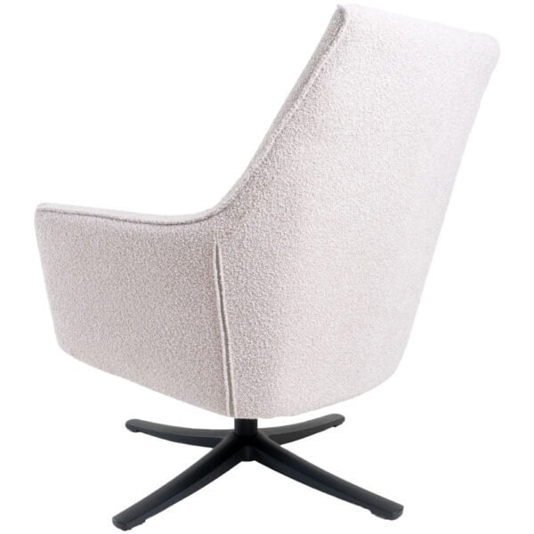 Loungefauteuil NordicTurn – Bouclé Naturel met 360° Draaivoet