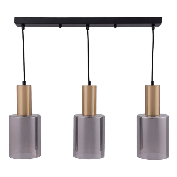 Vilmaris Hanglamp – Modern Design – Glas & Goud – 3-Lichts