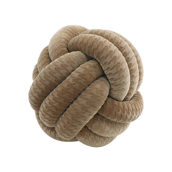 Bala geknoopte bal kussen – Rond decoratief sierkussen knotted ball pillow