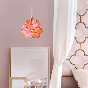 Elegante Bloemvormige Hanglamp – Petal-Style Glazen Kroonluchter