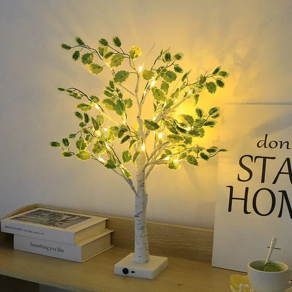 LED Bladboom voor Woondecoratie – Feestelijke Verlichte Binnendecoratie