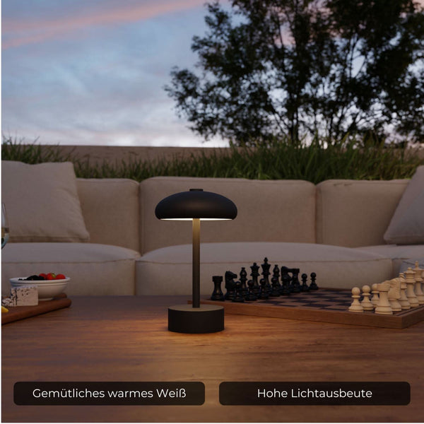 Oplaadbare LED Tafellamp Dimbare Draadloze Binnen- & Buitenlamp
