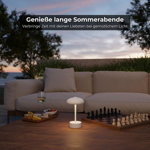 Oplaadbare LED Tafellamp Dimbare Draadloze Binnen- & Buitenlamp