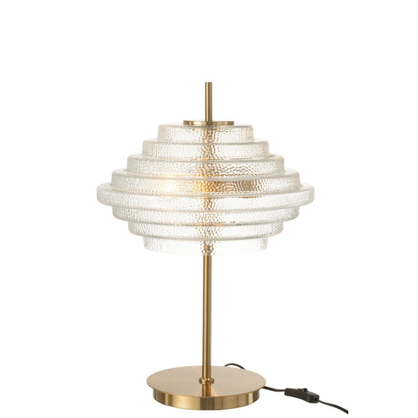 J-Line Tafellamp Led – Goud Metaal & Glas – Luxe Design Verlichting
