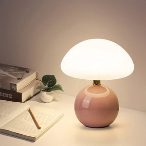 Minimalistische Retro Paddenstoel Tafellamp – Elegante LED Verlichting voor Slaapkamer & Woonkamer