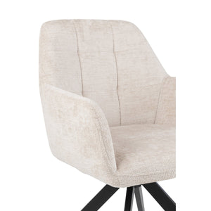 J-Line stoel Louna - ijzer/acryl - ivoor