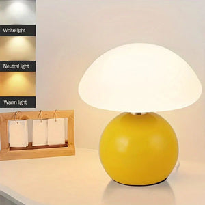 Minimalistische Retro Paddenstoel Tafellamp – Elegante LED Verlichting voor Slaapkamer & Woonkamer