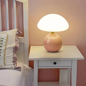 Minimalistische Retro Paddenstoel Tafellamp – Elegante LED Verlichting voor Slaapkamer & Woonkamer