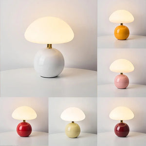 Minimalistische Retro Paddenstoel Tafellamp – Elegante LED Verlichting voor Slaapkamer & Woonkamer