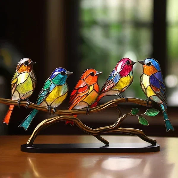 Birdy - Gekleurde Glazen Vogel Figurines voor Elegante Interieurdecoratie