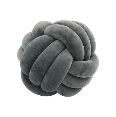 Bala geknoopte bal kussen – Rond decoratief sierkussen knotted ball pillow