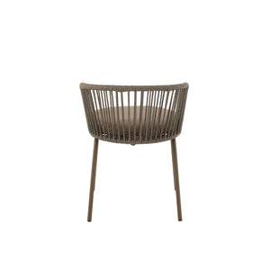 J-Line Stoel Toa – Metaal & Touw – Bruin – Comfortabel & Stijlvol Design