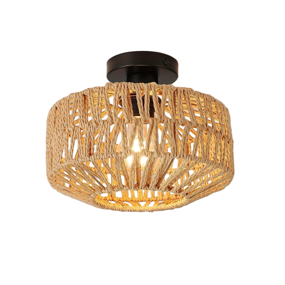 Boho Plafondlamp – Handgemaakte Rustieke Hanglamp voor Gezellige Interieurs