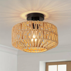 Boho Plafondlamp – Handgemaakte Rustieke Hanglamp voor Gezellige Interieurs