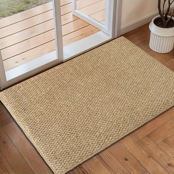 Wasbare Deurmat met Jute-Effect – Absorberend, Antislip & Stijlvol Woonaccent